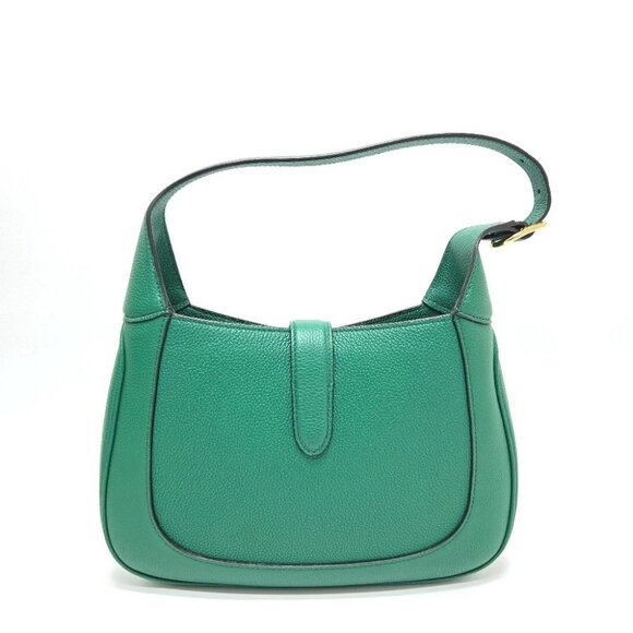 GUCCI 810232 Jackie 1961 Small 2WAY Bag Shoulder Bag Leather Green - Picture 2 of 15